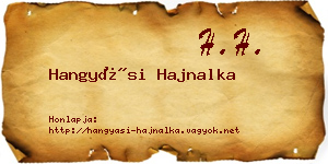 Hangyási Hajnalka névjegykártya