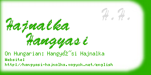 hajnalka hangyasi business card